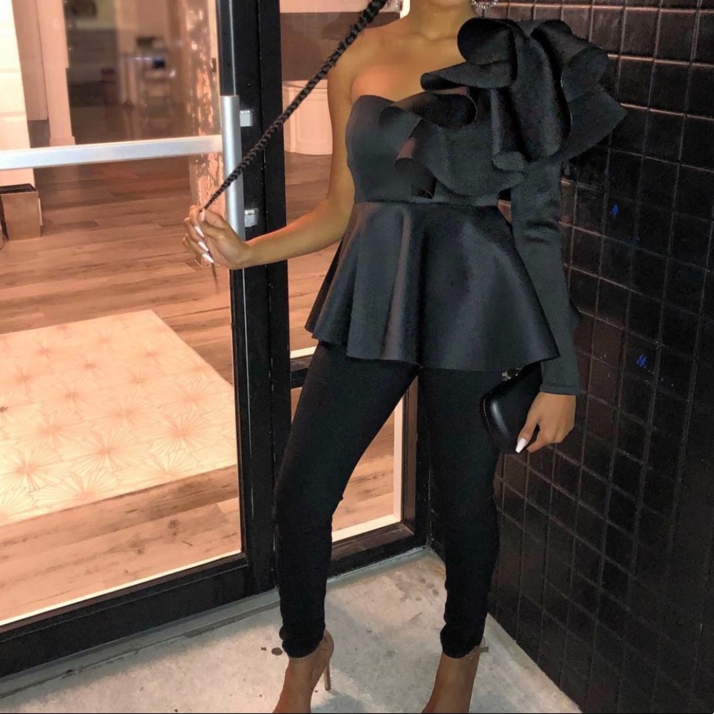 Black Ruffle shirt